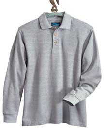  Big and Tall Mens  Stain Resistant Pique Long Sleeve Polo Golf Shirt
