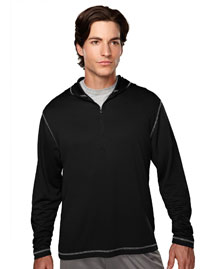 Men's 100% Polyester 1/4 Zipper Knit Pullover.