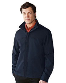 Mens 100% polyester long sleeve jacket with water resistent.