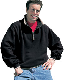 Big and Tall Mens 1/4 Zip Fleece Jacket With Trim