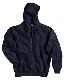 Tri-Mountain Mens Cotton/Poly Sueded Finish Hooded Full Zip SweatShirt