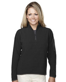Womens 100% Polyester fleece 1/4 zipper pullover