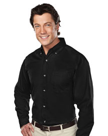 Tri-Mountain Mens Stain Resistant Long Sleeve Twill Dress Shirt