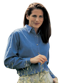 Womens denim long sleeve shirt.