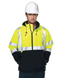 Men's 100% Polyester Water-Resistant Fleece-lined Safety Jacket.