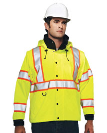 Men's 100% Polyester Water-Resistant Safety 3-IN-1 Jacket.