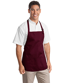 Port Authority Medium Length Apron with Pouch Pockets