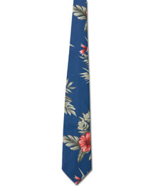 Blue Generation Mens Floral Tropical Tie
