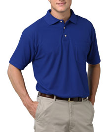 Blue Generation Mens Short Sleeve Teflon Treated Piques with Pocket