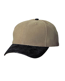 Port Authority Mens 2 Tone Brushed Twill Cap with Suede Visor