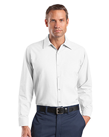 Cornerstone Mens Long Sleeve Pocketless Snap Work Shirt
