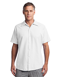 Cornerstone Mens Short Sleeve Pocketless Snap Work Shirt