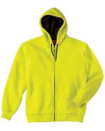 Heavyweight Full Zip Hooded Sweatshirt With Thermal Lining