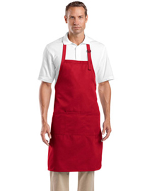 CornerStone Mens Adjustable Bib Apron with Three Pockets
