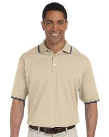 Devon & Jones Mens Tipped Perfect Pima Interlock Polo