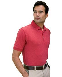 Mens Recycled Pima Melange Pique Polo