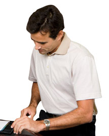 Mens Northport Jersey Striped Polo