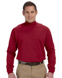 Devon & Jones Mens Sueded Cotton Jersey Mock Turtleneck