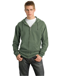 District Threads Mens Pigment Dyed Full Zip Hoodie