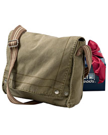 District Threads Canvas Field Messenger Bag