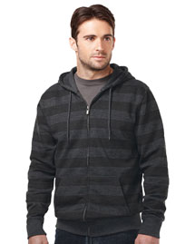 60% Cotton 40% Polyester Mens Full Zip Hooded Jacket with all over tonal print,