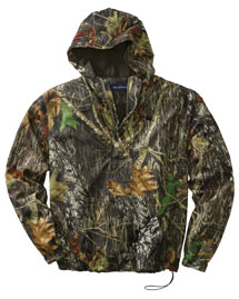 Mens Mossy Oak 1/2 Zip Pullover Hooded Jacket