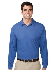 Mens 100% Polyester UC Long Sleeve Golf Shirt.