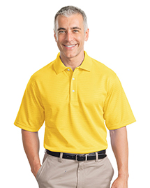 Port Authority Signature Mens Shadow Stripe Interlock Polo Sport Shirt