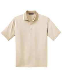 Mens Herringbone Polo Sport Shirt with Wicking
