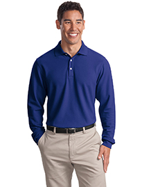 Port Authority Mens Long Sleeve EZ Cotton Pique Sport Shirt
