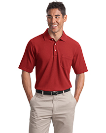 Port Authority Mens EZ Cotton Pique Pocket Sport Shirt