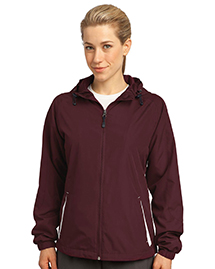  Ladies Colorblock Hooded Jacket. LST76