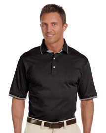 Harriton Mens 59 Oz Cotton Jersey Short Sleeve Polo with Tipping