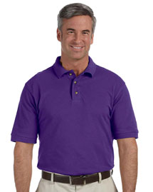 Harriton Mens 6 Oz Ringspun Cotton Pique Short Sleeve Polo