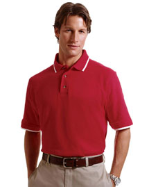 Harriton Mens 6 Oz Short Sleeve Pique Polo with Tipping
