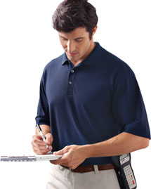 Harriton Mens 5 Oz Easy Blend Polo