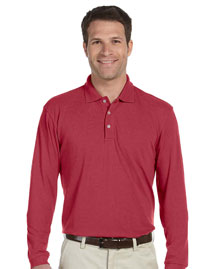 Harriton Mens 5 Oz Easy Blend Long Sleeve Polo