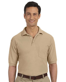 Harriton Mens 5 Oz Easy Blend Polo with Pocket