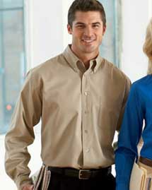 Harriton Mens 45 Oz Long Sleeve Millennium Twill Shirt
