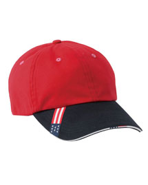 Harriton Mens 6 Panel Sandwich Cap