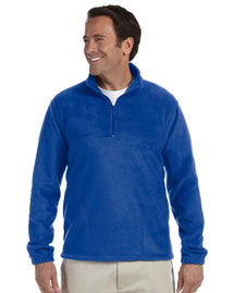 Mens 8 Oz Quarter Zip Fleece Pullover