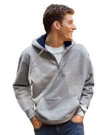 9.7 oz., 90/10 Cotton Max Quarter-Zip Hood