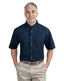 Port & Company Mens Short Sleeve Value Denim Shirt