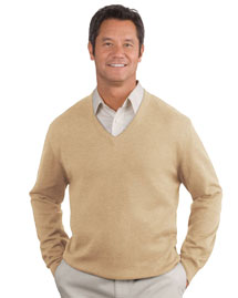 Port Authority Signature Mens Fine Gauge V Neck Sweater