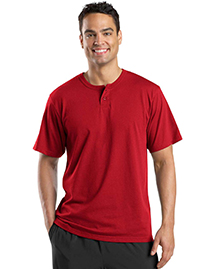 Sport-Tek Mens Short Sleeve Henley