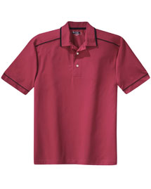 Sport-Tek Mens PimaTek Sport Shirt with Contrast Piping